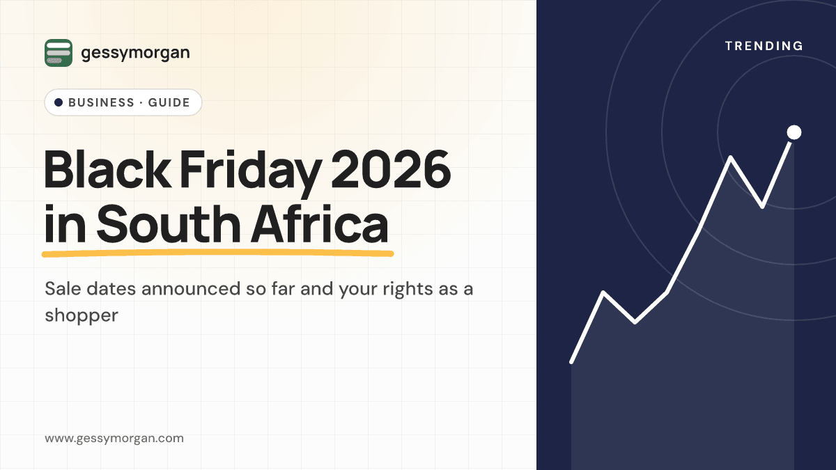 Cover graphic reading Black Friday 2026 in South Africa, with a subline about sale dates announced so far and shoppers' rights.
