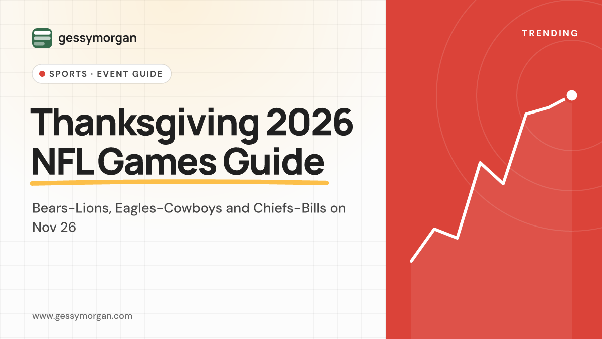 Branded cover graphic reading Thanksgiving 2026 NFL Games Guide, listing the Bears-Lions, Eagles-Cowboys and Chiefs-Bills games on November 26.