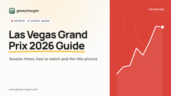 Branded cover graphic reading Las Vegas Grand Prix 2026 Guide, with a subline about session times, how to watch and the title picture.